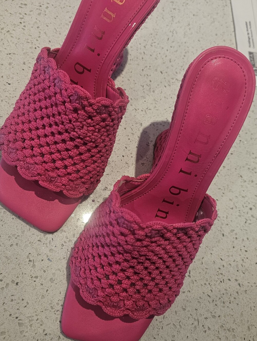 Funky Hot Pink Wedge Gianni Sandals Size 8